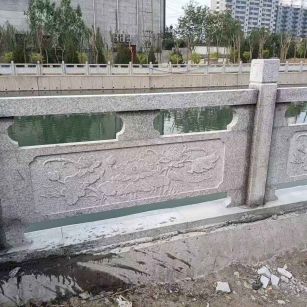 保山 芙蓉白大花桥梁、河道，石材栏杆、围栏、护栏