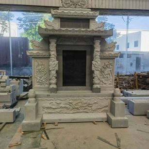 保山 芝麻灰高档墓碑、土墓，一套也支持定做