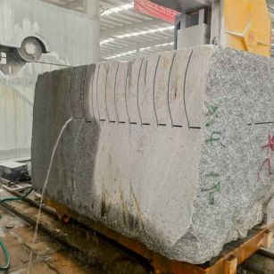 保山 602，大花芙蓉白，绳锯加工弧形路沿石