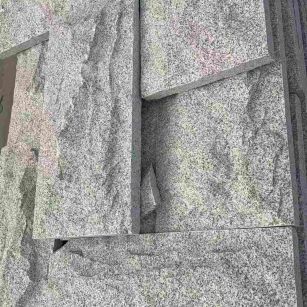 保山 芝麻白自然面花岗岩成品板